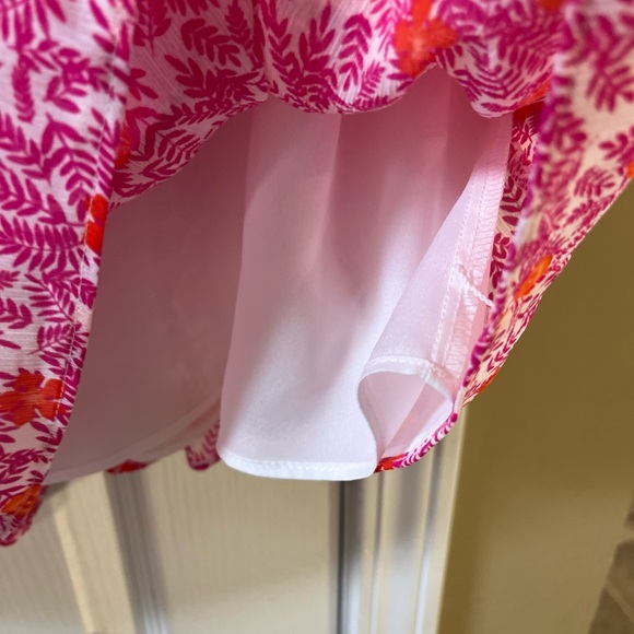 J Crew Floral Pink and Orange Skirt size Large - Picture 4 of 14